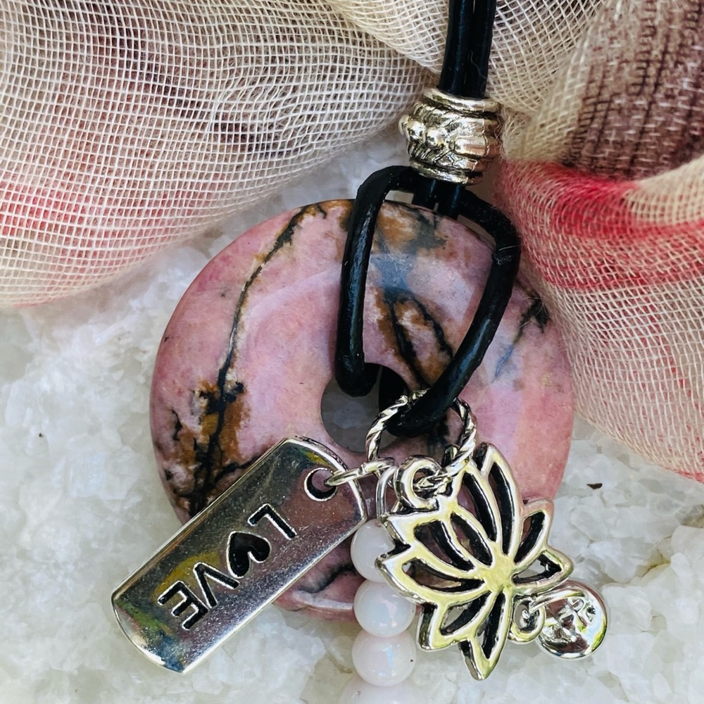 Rhodonite Stone Healing Necklace